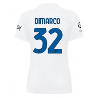 Camiseta Inter Milan Federico Dimarco #32 Segunda Equipación Replica 2023-24 para mujer mangas cortas